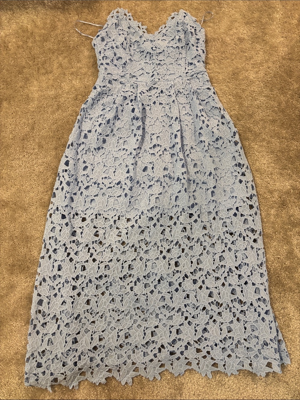 ASTR Lace Strapless Midi Dress - Picture 2 of 4